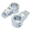 PTM Edge Board Rack Mounts - 2.38" Pipe Clamp - Silver [P13198-2380TEBCL] - Mealey Marine