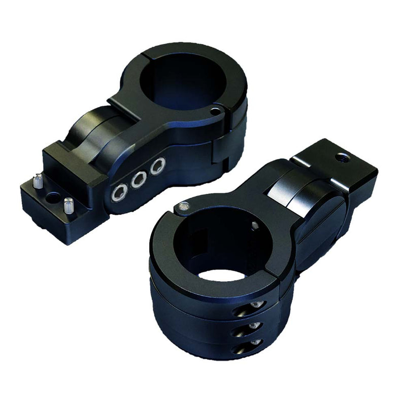 PTM Edge Board Rack Mounts - 2.38" Pipe Clamp -Black [P13198-2380TEBBK] - Mealey Marine