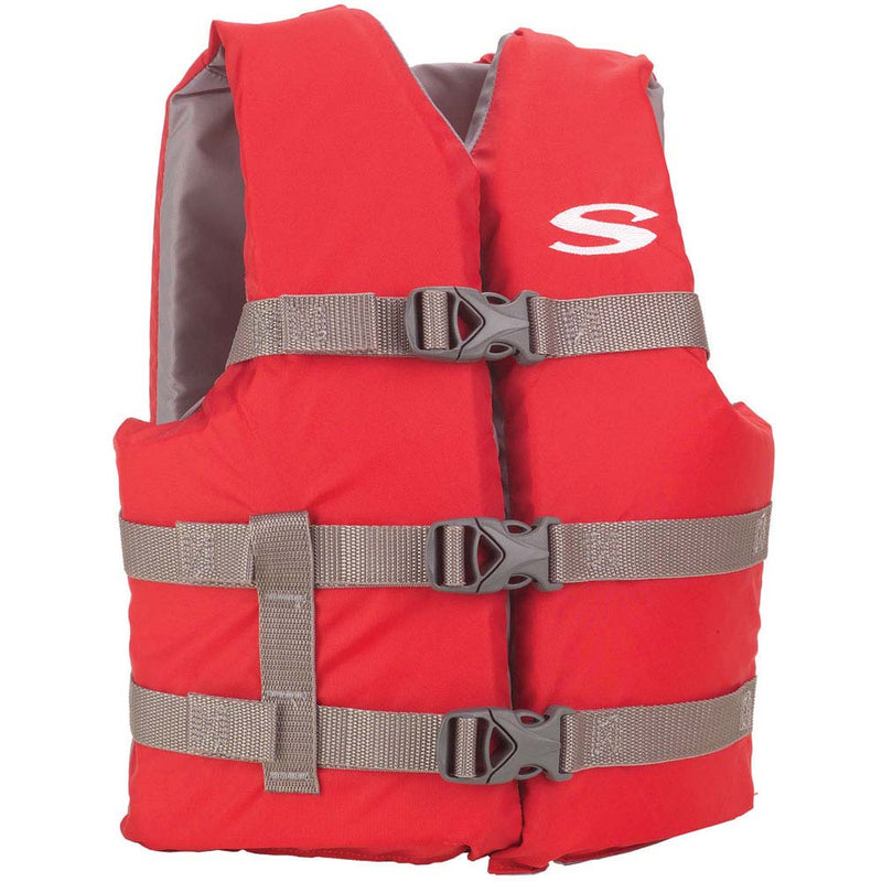 Stearns Youth Classic Vest Life Jacket - 50-90lbs - Red/Grey [2159436] - Mealey Marine