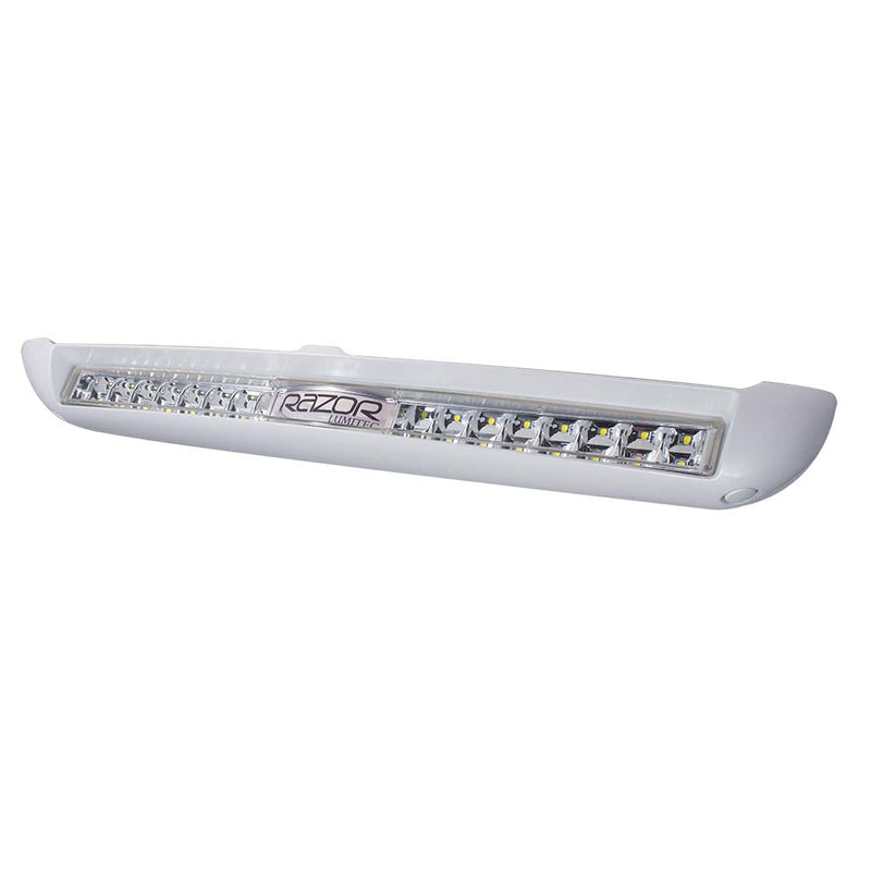 Lumitec Razor Light Bar - Flood - White Housing w/Inverted Logo Flush Mount [101590] - Mealey Marine