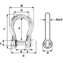 Wichard Captive Pin Bow Shackle - Diameter 4mm - 5/32" [01441]