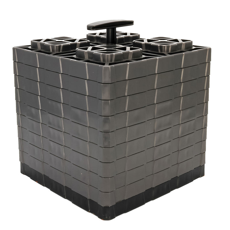 Camco FasTen Leveling Blocks XL w/T-Handle - 2x2 - Grey *10-Pack [44527]