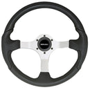 Uflex Nisida Steering Wheel 13.8" - Black Polyurethane Grip w/Black Aluminum Spokes [NISIDA-B/B]