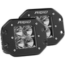 RIGID Industries D-Series PRO Flood Flush Mount Black Light - Pair [212113]