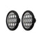 HEISE 7" LED Light w/Black Face  Partial Halo - 21 LED [JP-704B]