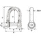 Wichard Self-Locking Allen Head Pin D Shackle - 10mm Diameter - 13/32" [01305]