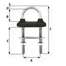 Wichard Black Watertight U-bolt - 5mm Diameter - 13/64" - 60mm Length - 2-23/64" [65321]