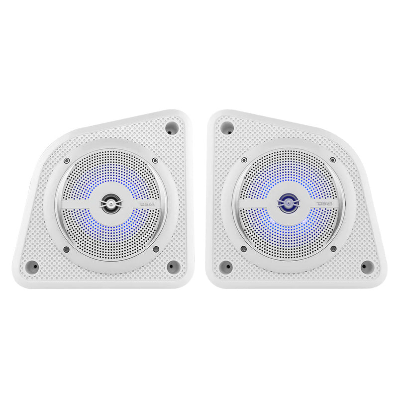 DS18 Universal Shallow Enclosure w/100W Marine Speaker - White [EN6SLIM/WH]