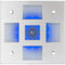 Sea-Dog Square LED Mirror Light w/On/Off Dimmer - White  Blue [401840-3]