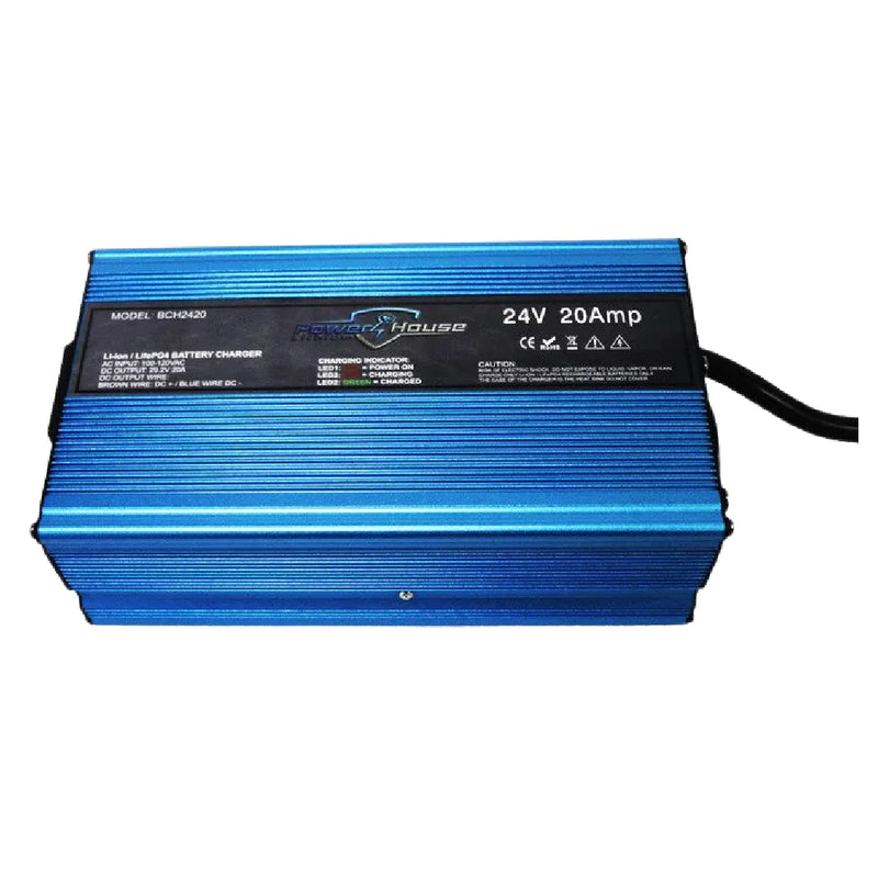 PowerHouse Lithium 24V 20A Lithium Battery Charger