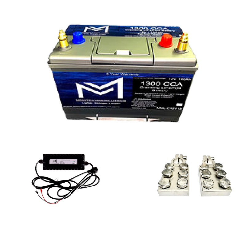 Monster Marine Lithium 12V 100AH 1300CCA Battery w/ Bluetooth [MML-C12V13B]